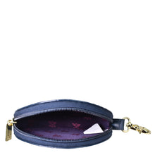 Load image into Gallery viewer, Croc Embossed Sapphire Round Coin Purse - 1175
