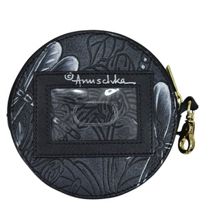 Tooled Dragonfly Meadow Pewter​ Round Coin Purse - 1175