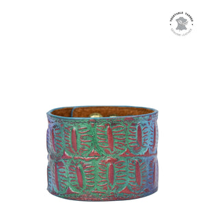 Croco Embossed Daydream Painted Leather Cuff - 1176