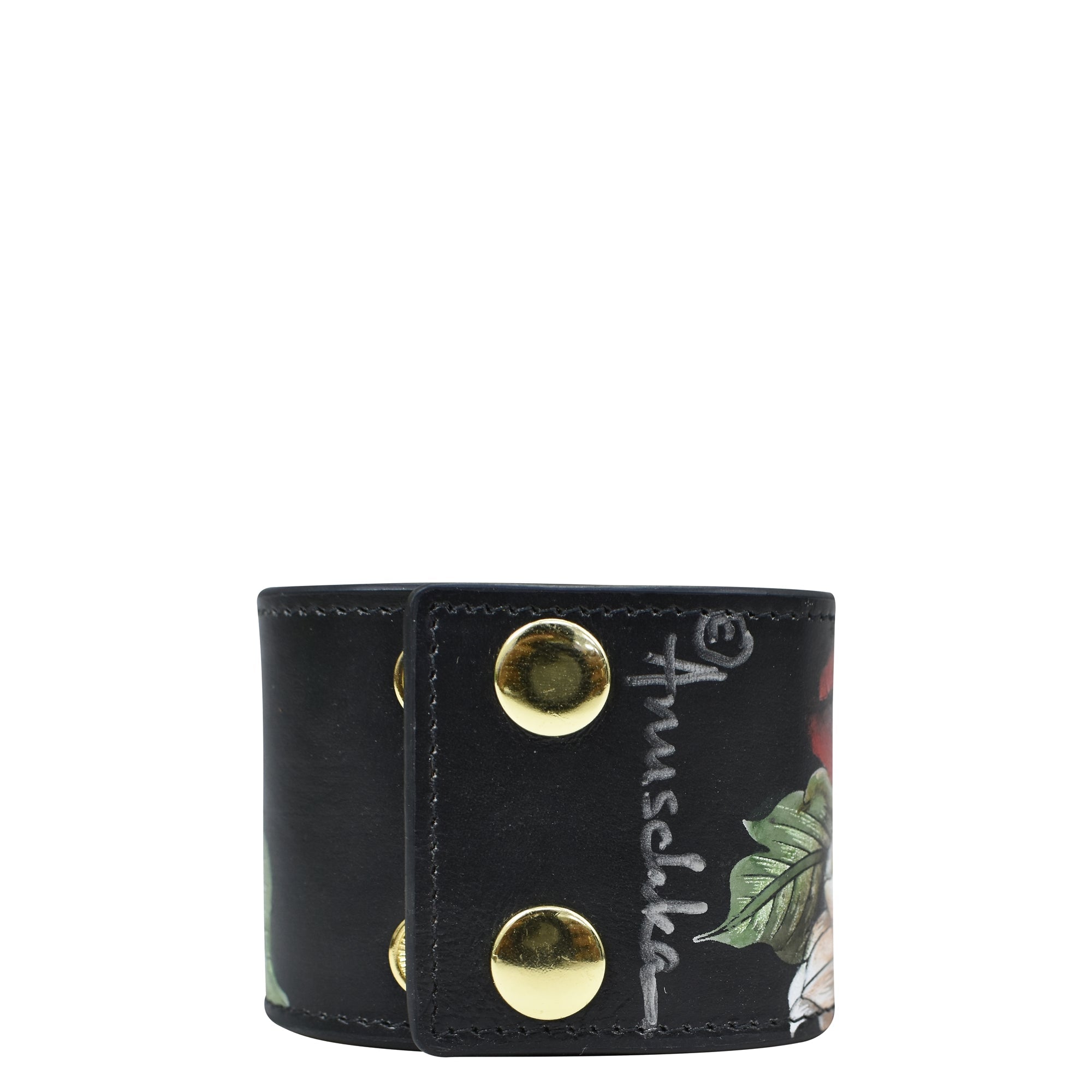 Hummingbird Heaven Painted Leather Cuff - 1176