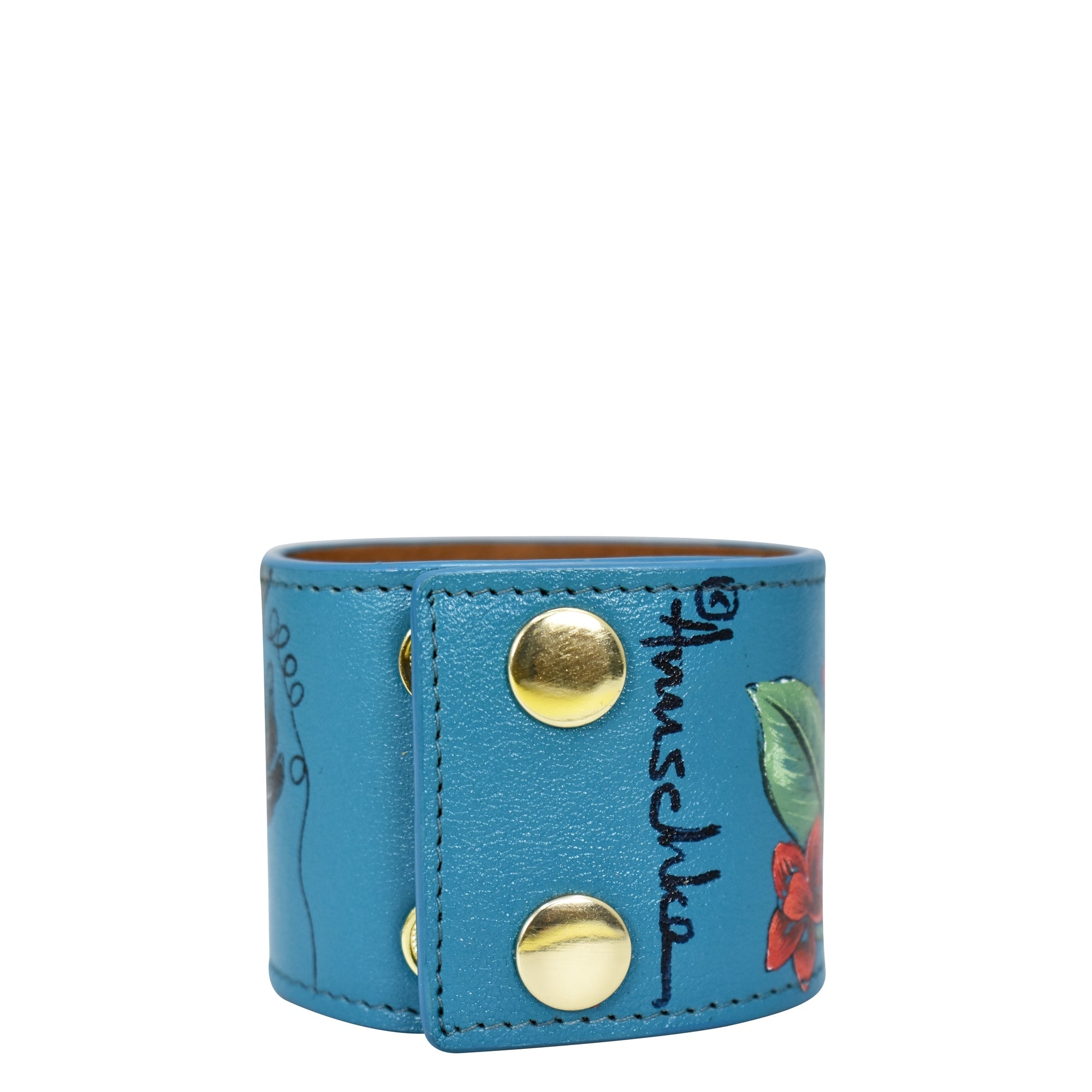 Royal Garden Painted Leather Cuff - 1176