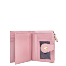 Load image into Gallery viewer, Two Fold Organizer Wallet - 1178 by Anuschka open showing card slots and a clear ID compartment, perfect for compact organization.
