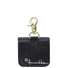 Load image into Gallery viewer, Keychain wallet with a bird and floral design and genuine leather Anuschka Airpod Pro Case - 1179.
