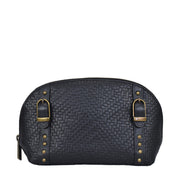 Heritage Leather Zippered Cosmetic Pouch - 1908