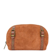 Heritage Leather Zippered Cosmetic Pouch - 1908