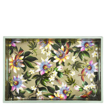 Load image into Gallery viewer, Decorative tray with a floral print design on a beige background, crafted from mango wood has been replaced with:

Anuschka Wooden Printed Tray - 25001
