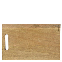 Load image into Gallery viewer, Rectangular Wooden Printed Cutting Board with a handle slot on the left side by Anuschka.
