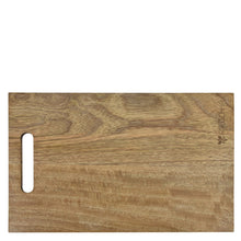 Load image into Gallery viewer, Anuschka Wooden Printed Cutting Board - 25002 with handle slot and branded logo.
