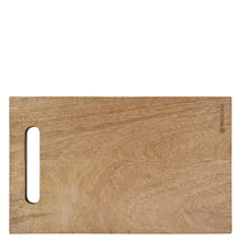 Load image into Gallery viewer, Rectangular Wooden Printed Cutting Board with an enamel handle cutout on a white background by Anuschka.
