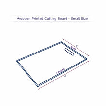 Load image into Gallery viewer, Technical illustration of a small-sized Anuschka Wooden Printed Cutting Board - 25002 with dimensions labeled, showing a length of 13 inches and a width of 8 inches.
