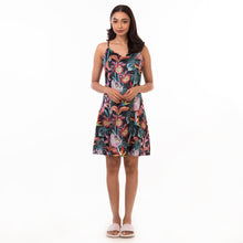 Load image into Gallery viewer, A woman poses in a delicate floral Anuschka slip dress - 3346 against a white background.
