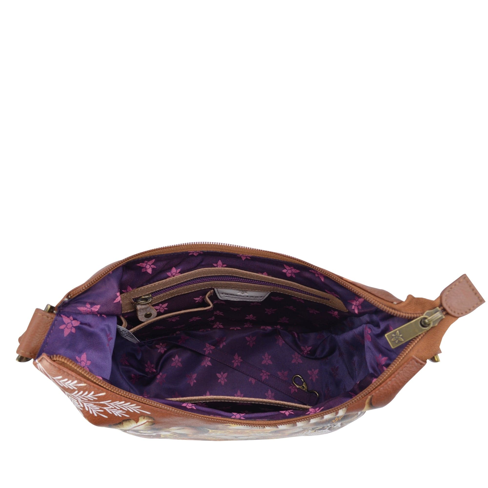 Cleopatra's Leopard Tan Classic Hobo With Studded Side Pockets - 433