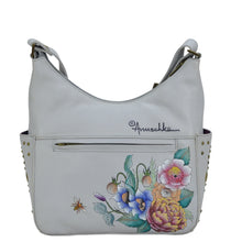 Load image into Gallery viewer, Floral Charm Classic Hobo With Studded Side Pockets - 433
