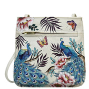 Pretty Peacocks Slim Crossbody With Front Zip - 452