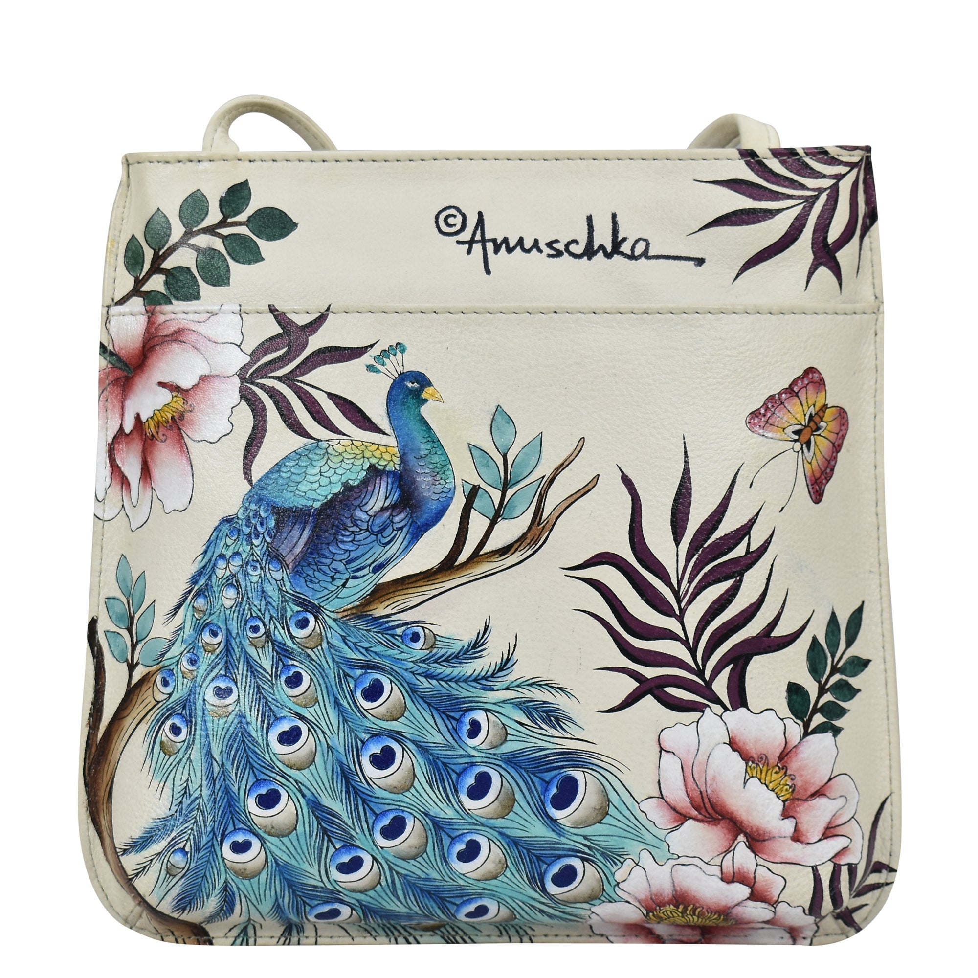 Vintage buy Peacock Anuschka Handbag