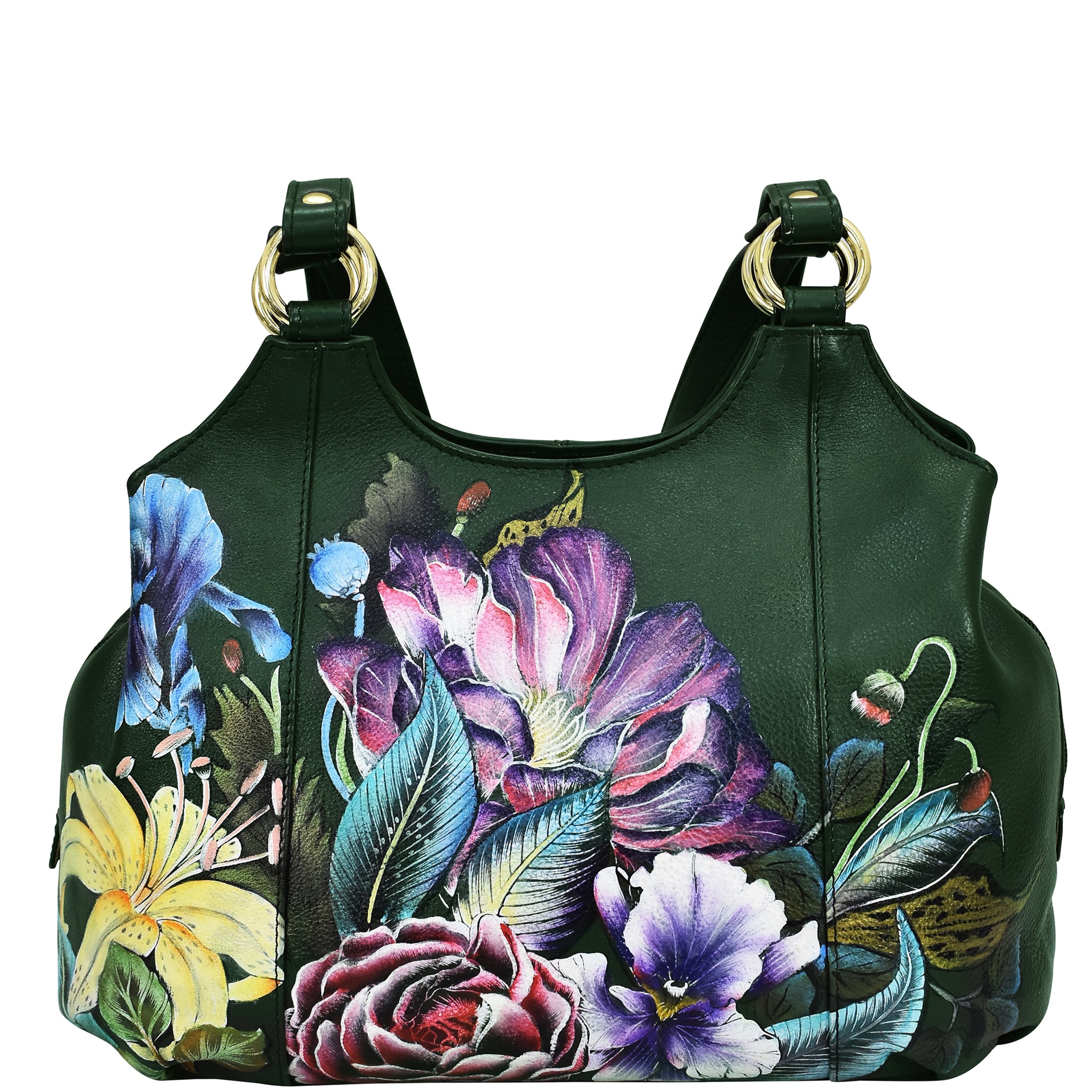 Vintage Floral Triple Compartment Satchel - 469