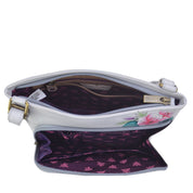 Floral Charm Crossbody With Front Zip Organizer - 651