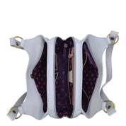 Floral Charm Triple Compartment Large Satchel - 652