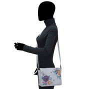 Floral Charm Flap Crossbody - 683