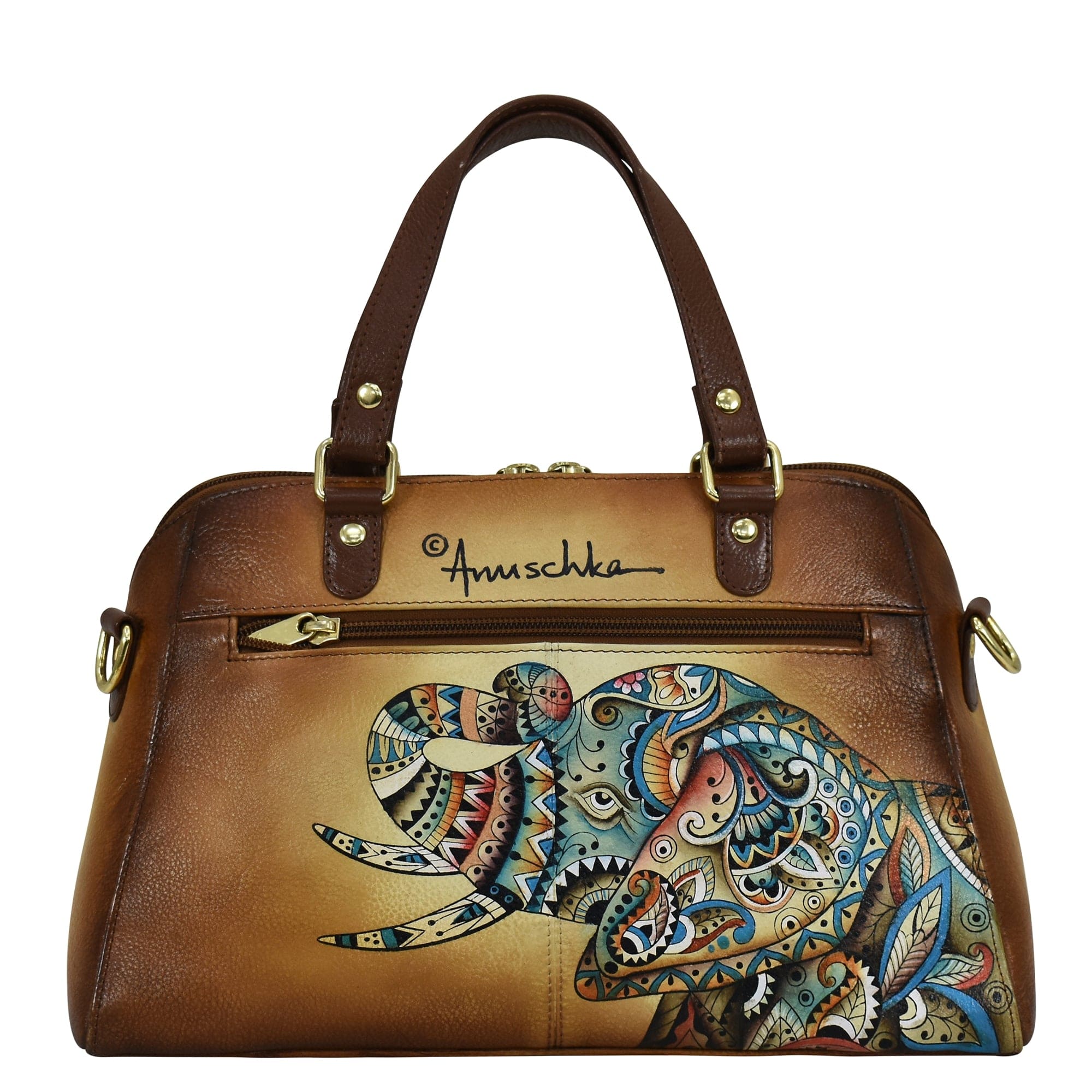 Elephant Mandala Wide Organizer Satchel - 695