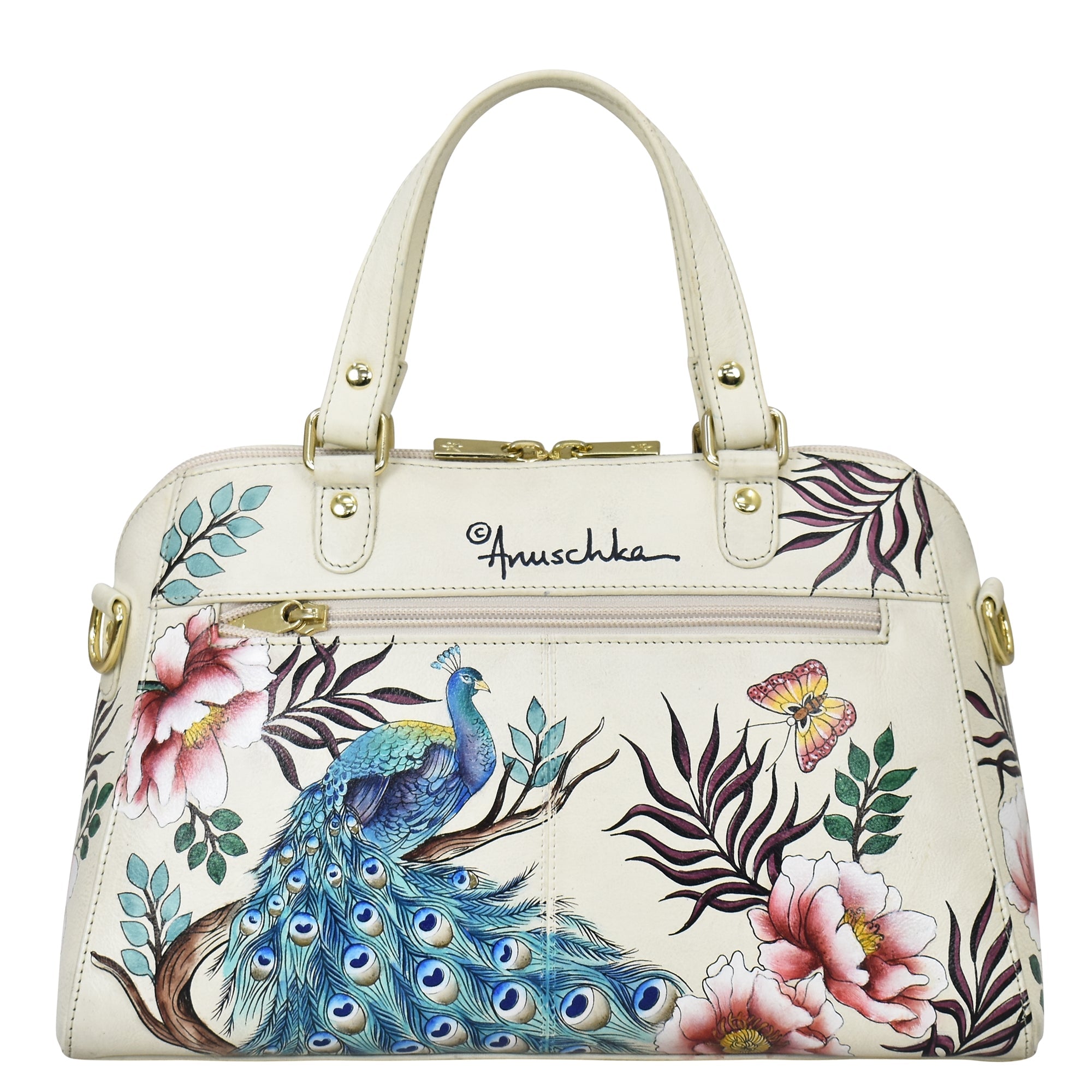 Pretty Peacocks Wide Organizer Satchel - 695