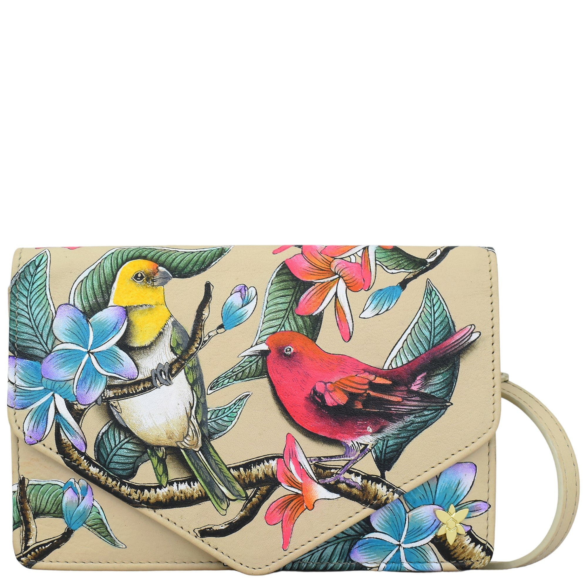 Anuschka Awe-Inspiring shops dragonflies and floral snap wallet