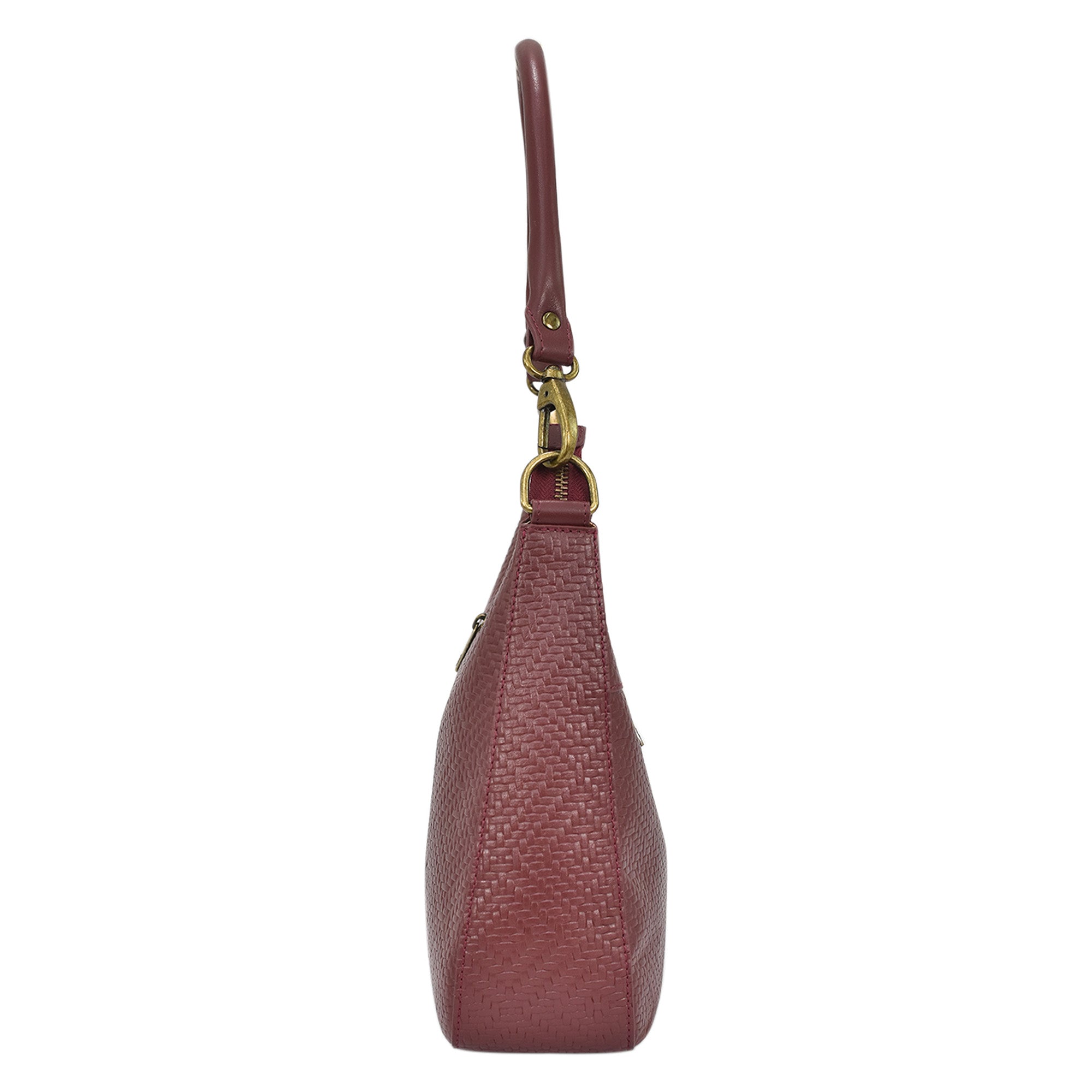 Heritage Leather Large Top Zip Hobo - 8487