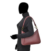 Heritage Leather Large Top Zip Hobo - 8487