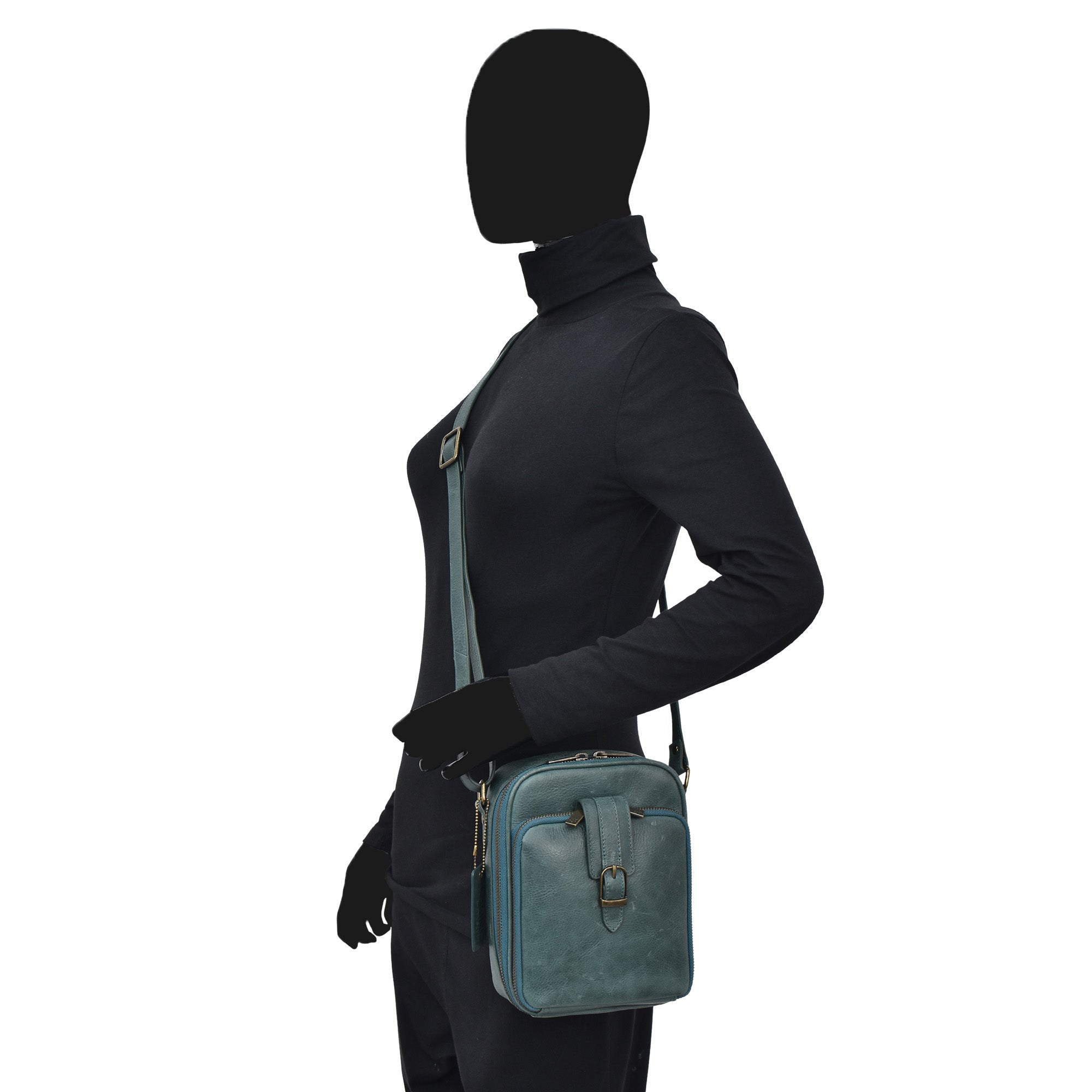 Heritage Leather Organizer Crossbody - 8632