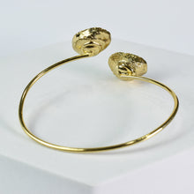 Load image into Gallery viewer, Druzy Melody Bracelet by Vanya Lara with textured end caps on a white background.
