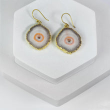 Load image into Gallery viewer, Sliced Quartz Earrings - VER0017

