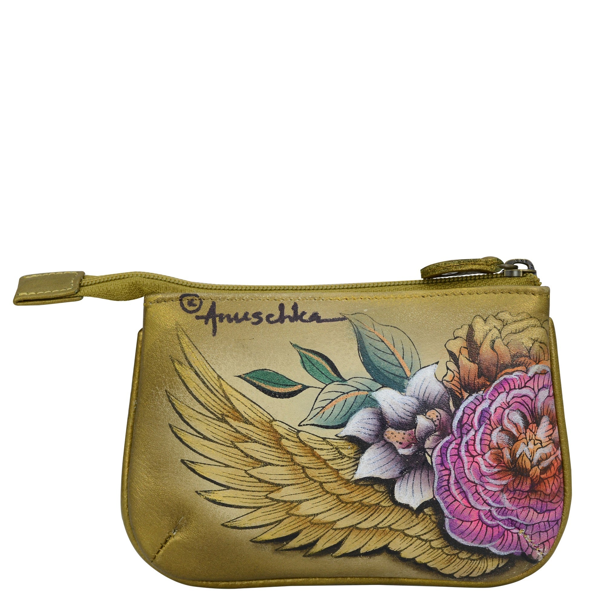 Medium Zip Pouch - 1107| Anuschka Leather India