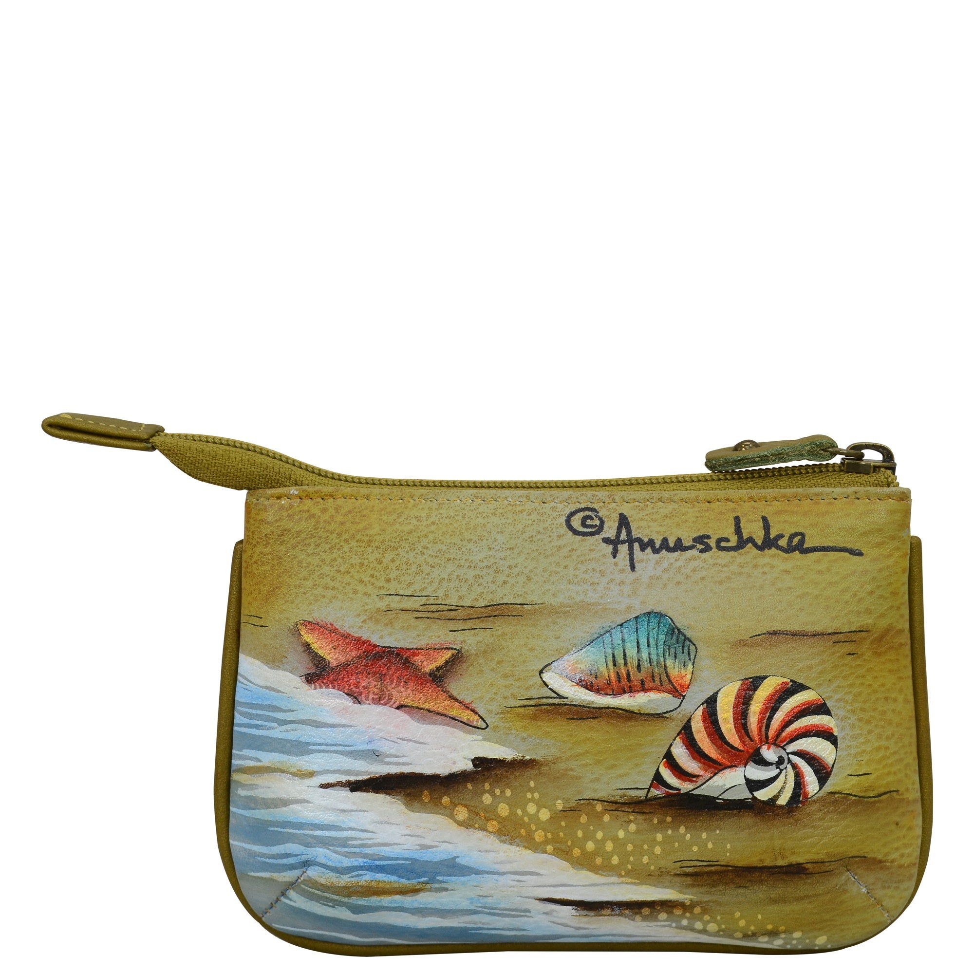 Medium Zip Pouch - 1107| Anuschka Leather India