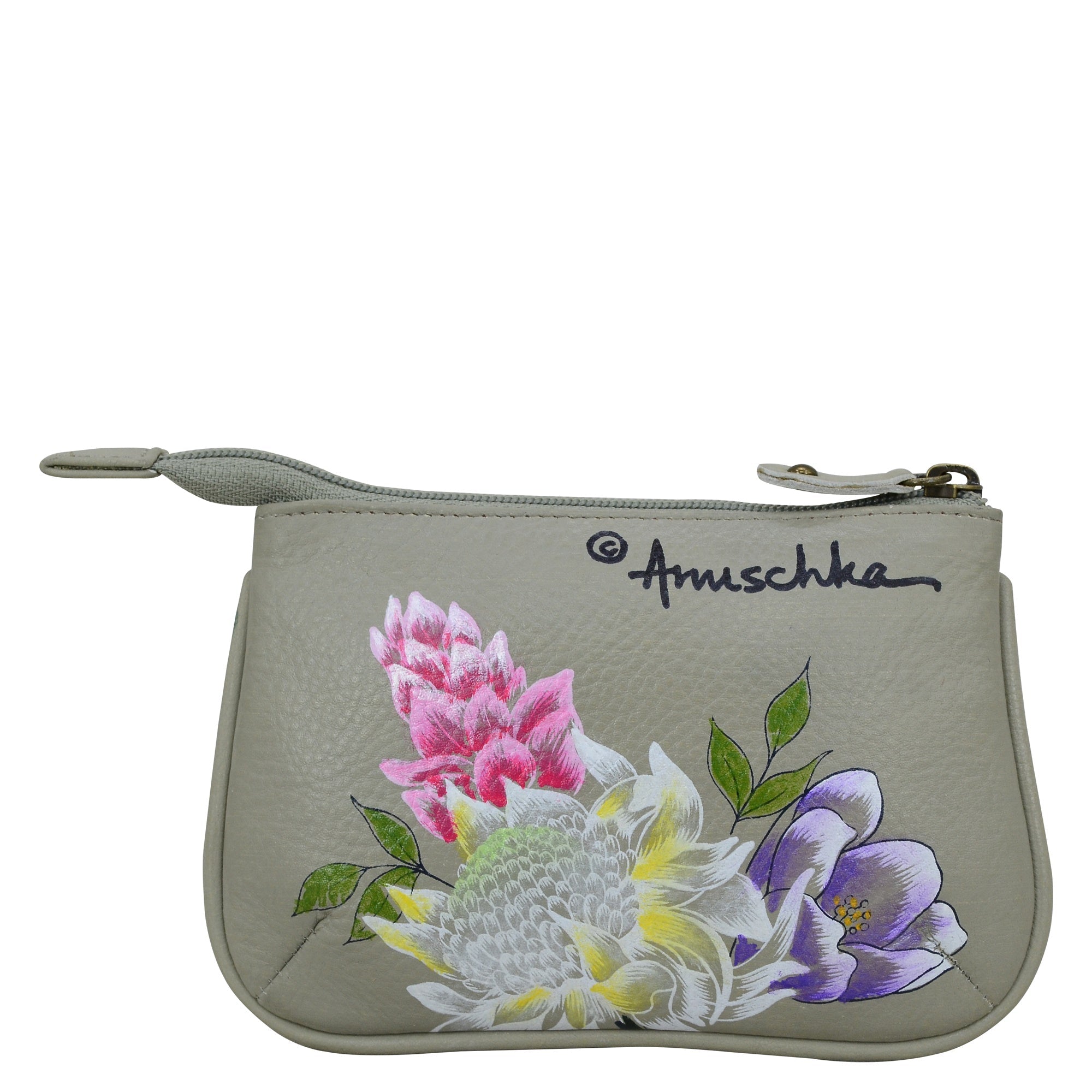 Medium Zip Pouch - 1107| Anuschka Leather India
