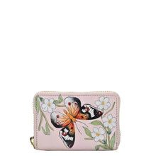 Load image into Gallery viewer, Anuschka Accordion Style Credit And Business Card Holder with Butterfly Melody painting
