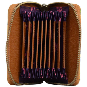 Accordion Style Credit And Business Card Holder - 1110| Anuschka Leather India