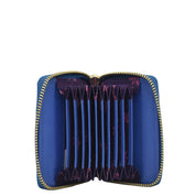Croco Embossed Peacock Accordion Style Credit And Business Card Holder - 1110