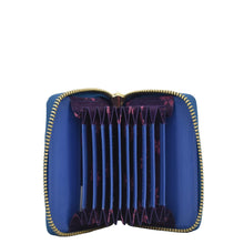 Load image into Gallery viewer, Croco Embossed Peacock Accordion Style Credit And Business Card Holder - 1110
