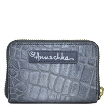 Load image into Gallery viewer, Croco Embossed Silver/Grey Accordion Style Credit And Business Card Holder - 1110
