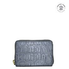 Load image into Gallery viewer, Croco Embossed Silver/Grey Accordion Style Credit And Business Card Holder - 1110
