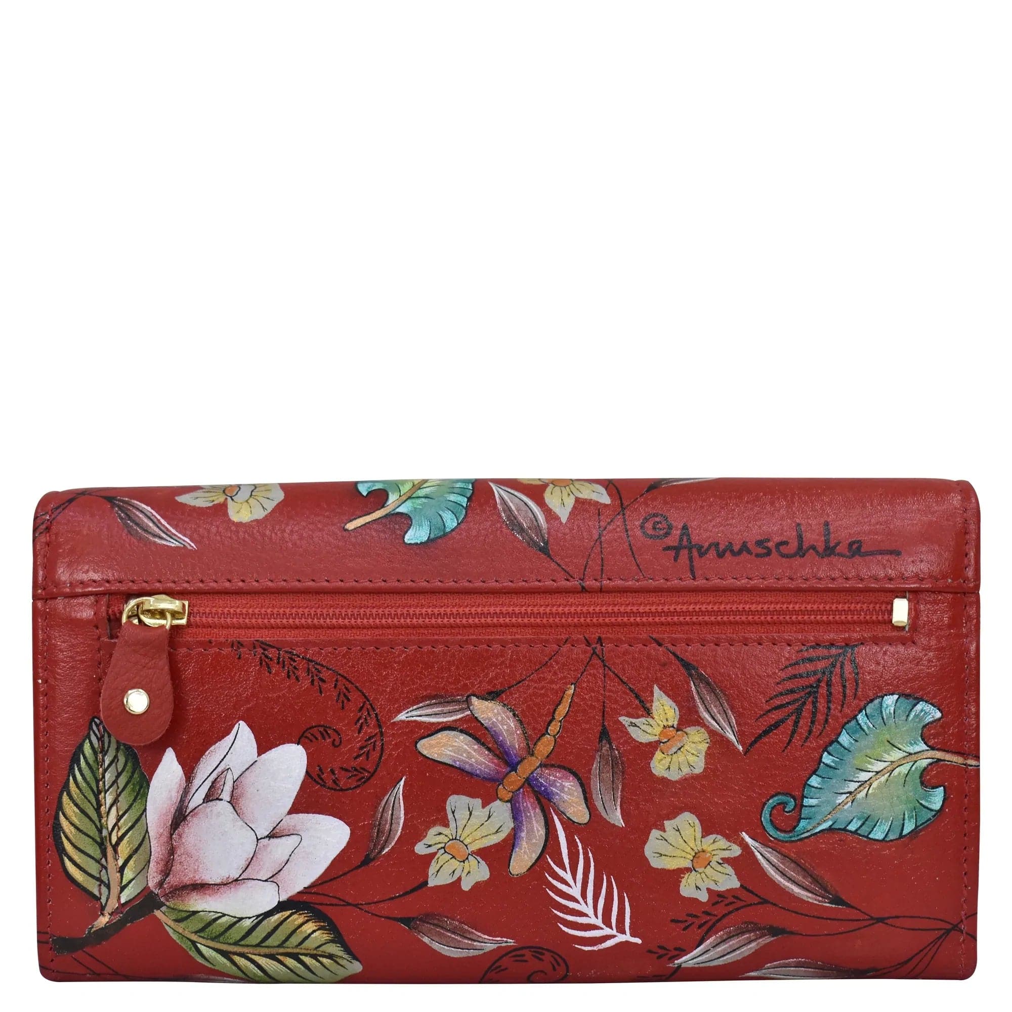 Crimson Garden Accordion Flap Wallet - 1112