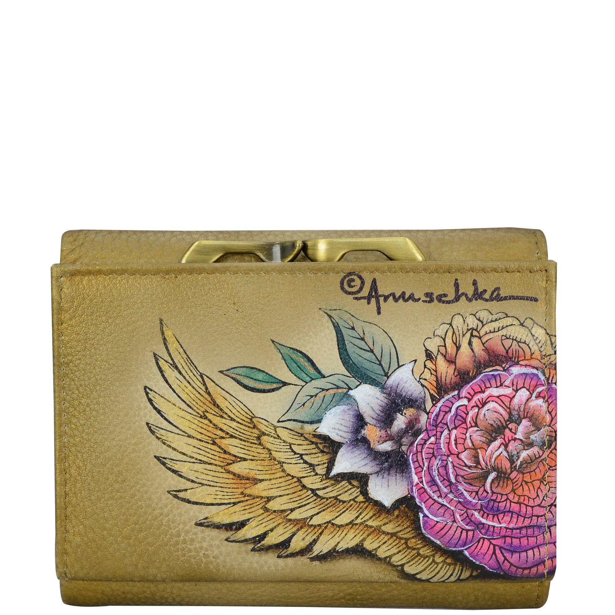 RFID Blocking Small Flap French Wallet - 1138| Anuschka Leather India