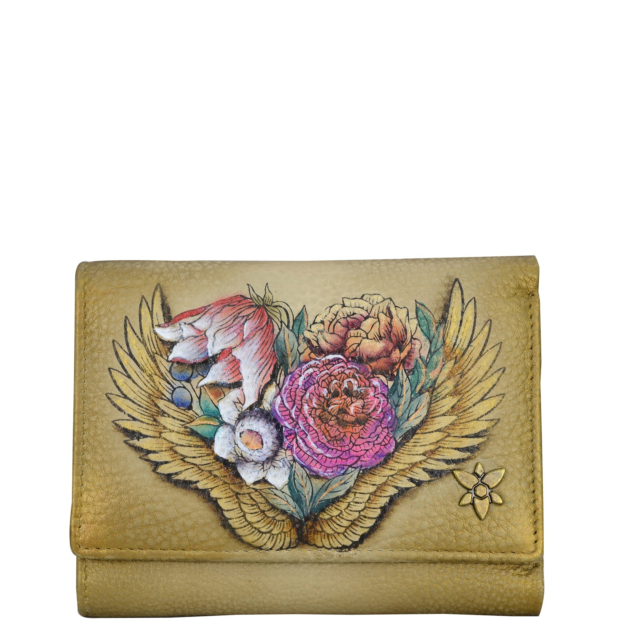 RFID Blocking Small Flap French Wallet - 1138| Anuschka Leather India