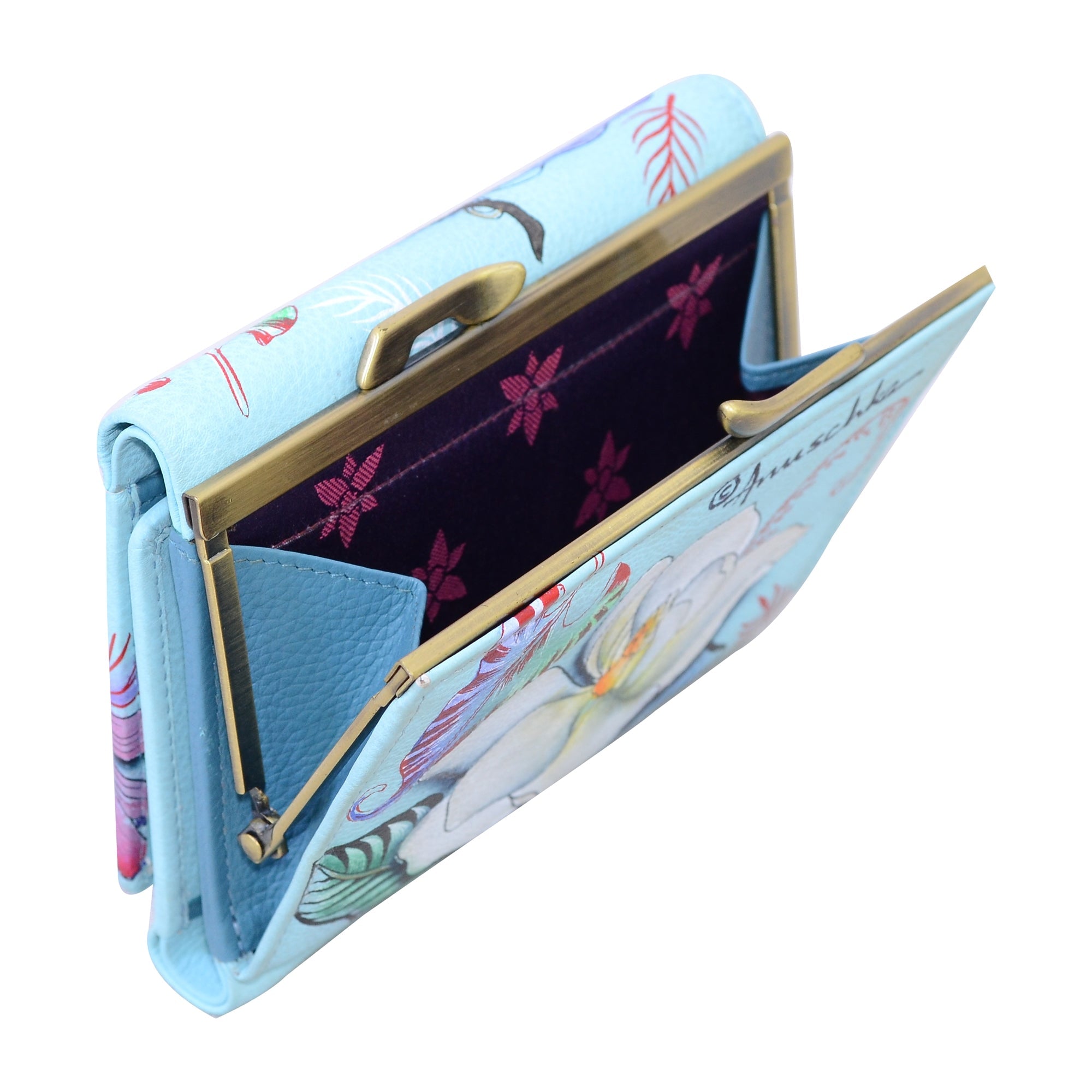 RFID Blocking Small Flap French Wallet - 1138| Anuschka Leather India
