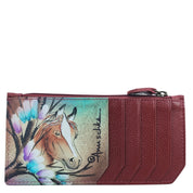 RFID Blocking Card Case with Coin Pouch - 1140| Anuschka Leather India
