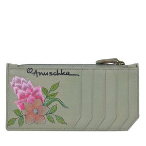 RFID Blocking Card Case with Coin Pouch - 1140| Anuschka Leather India