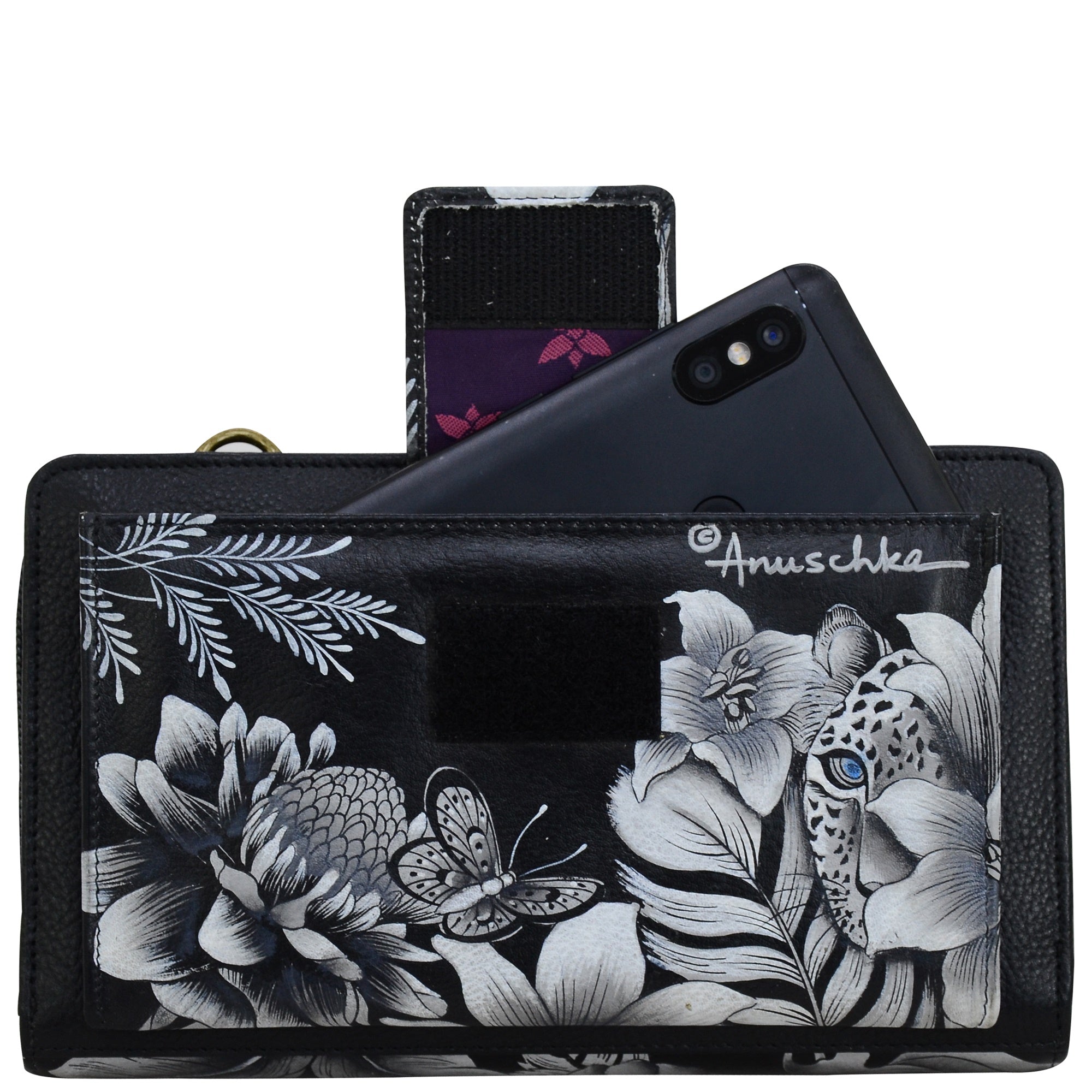 Organizer Wallet Crossbody - 1149| Anuschka Leather India