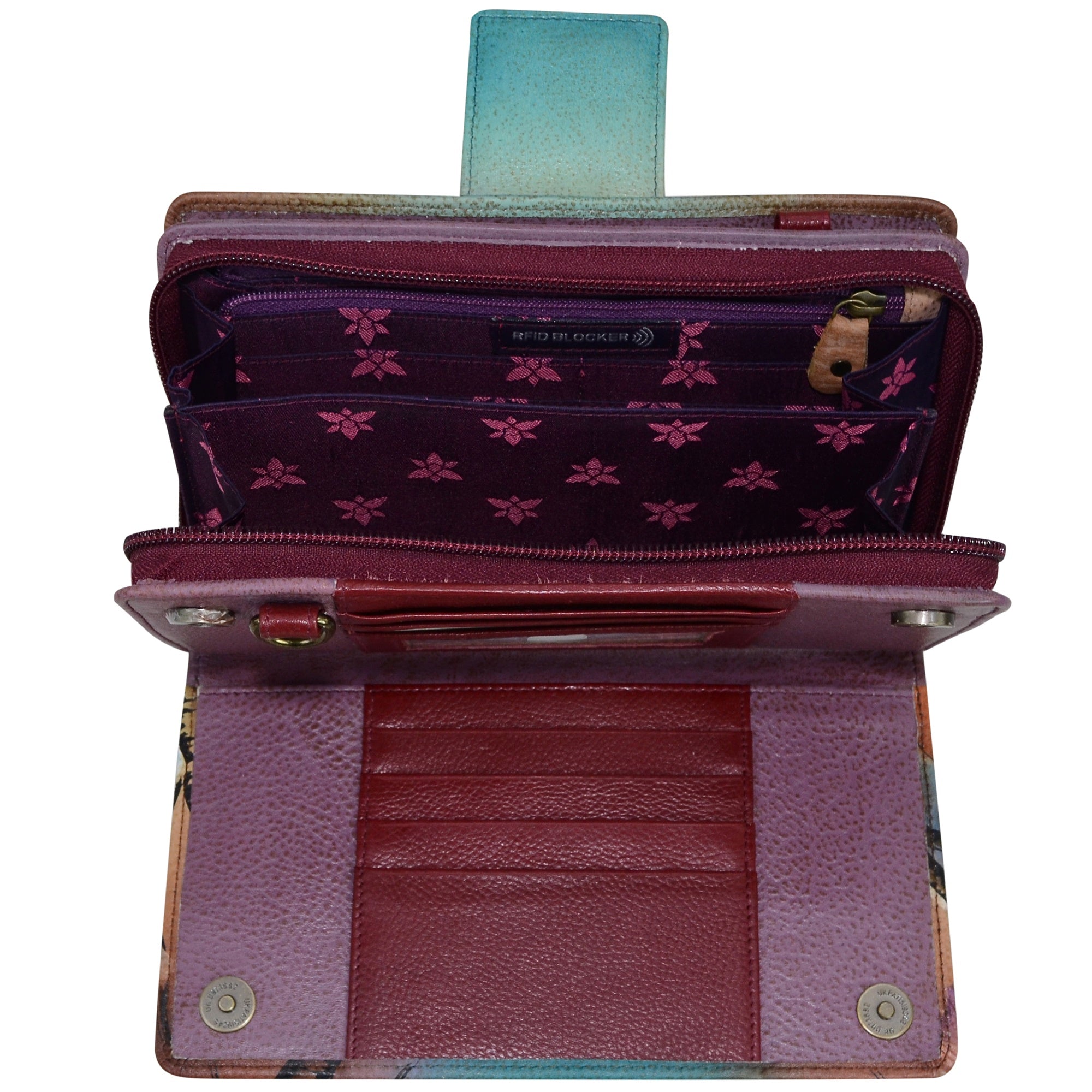 Organizer Wallet Crossbody - 1149| Anuschka Leather India
