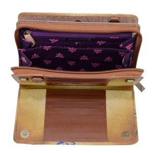 Organizer Wallet Crossbody - 1149| Anuschka Leather India
