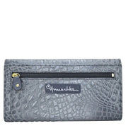 Croco Embossed Silver/Grey Three Fold Wallet - 1150